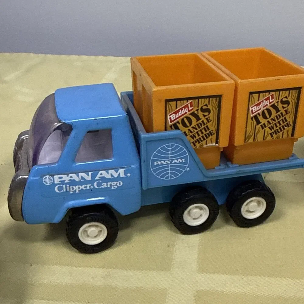 Buddy L Pressed Steel Brute Pink Merry Go Round Truck 4909 Pan Am Cargo Monkey - Picture 2 of 16